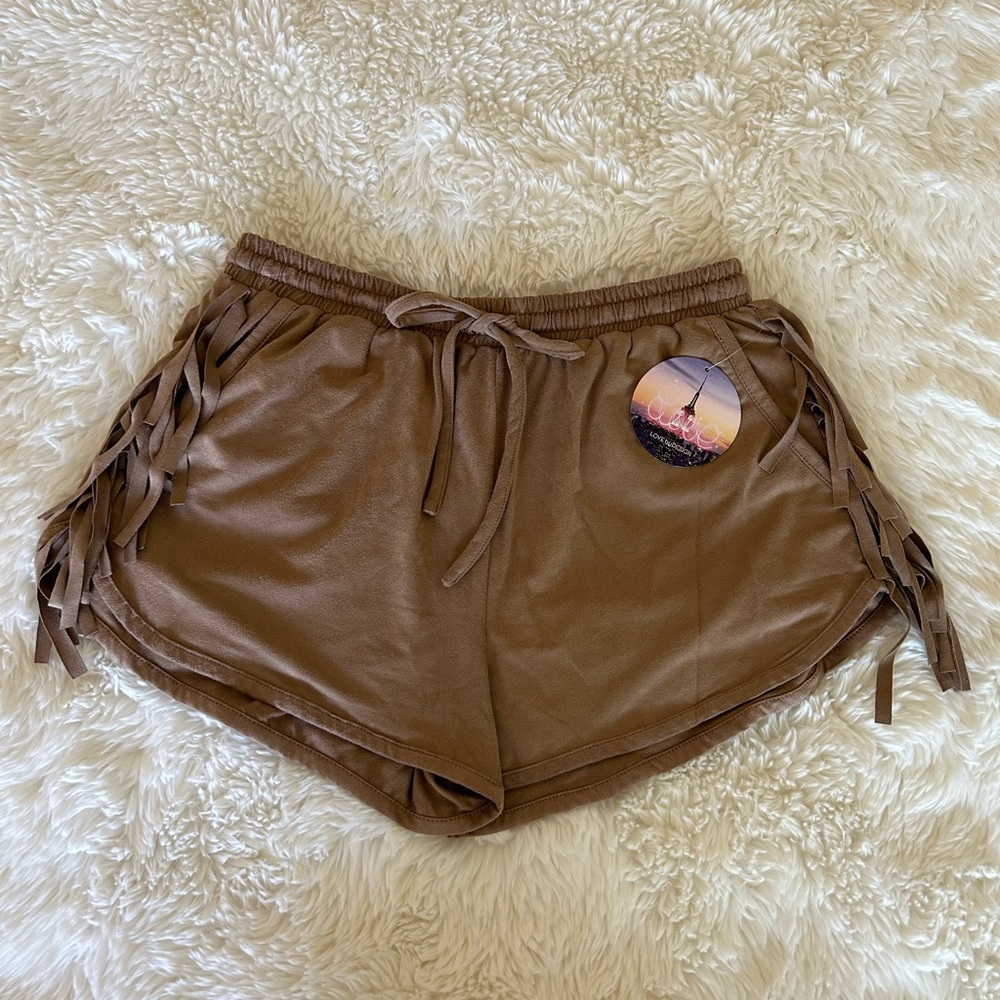 Love by Design shorts with fringes